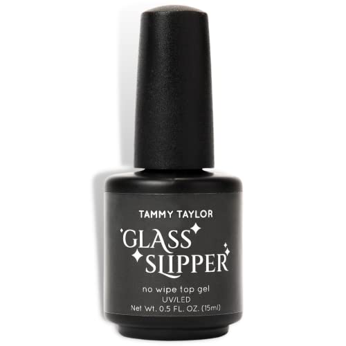 Tammy Taylor Glass Slipper Top Coat | Non Yellowing Finish | Clear Gel Top Coat for Gel Polish & Acrylic Nails | Smooth Application | UV/LED Cure