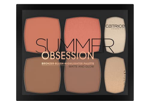 Catrice | Summer Obsession Bronzer, Blush, & Highlighter Palette Matte and Glow | Face Makeup for All Skin Types | Vegan & Cruelty Free | Made Without Parabens & Microplastic Particles