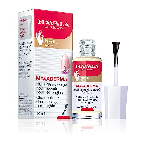 Mavala Mavaderma Nourishing Massage Oil for Nails, Nail Care, Nail Hardener, Cuticle Oil Nail Growth, Moisturizing & Healing Treatment for Cracked Nails & Rigid Cuticles (0.3 Ounce)