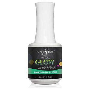 Cre8tion Glow in The Dark Soak Off Top Coat Gel Polish led uv lamp needed Curing Nail Art Nail Polish