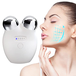 Microcurrent Facial Device, USB Rechargeable Face Massager for Anti Aging and Wrinkle, Intelligent Double Chin Massager