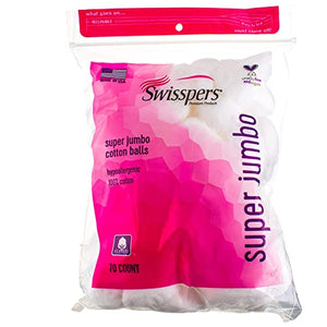 Swisspers Super Jumbo Cotton Balls 70 ea (Pack of 3)