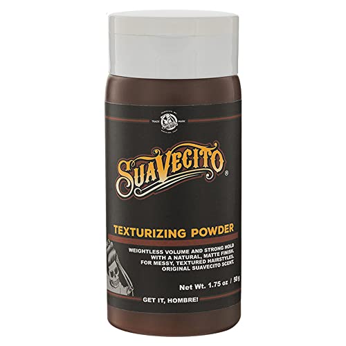Suavecito Texturizing and Volumizing Hair Styling Powder with Shine Free Matte Finish and Strong Hold - No Mess, Oil Absorbing, Long Lasting - 1.75 oz