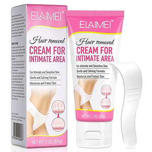Intimate/Private Hair Removal Cream for Unwanted Hair in Leg, Underarms, Private Parts, Pubic & Bikini Area, Painless Flawless Depilatory Cream, Suitable for Women All Skin Types