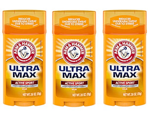 Arm and Hammer Ultra Max Solid Antiperspirant Deodorant Active Sport 2.6 oz. (Pack of 3)