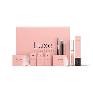 Luxe Cosmetics - Lash Lift Kit - Complete Set for Eyelash Lifting - New Pro Version - Easy to Apply and Long Lasting Finish - Professional Results up to 8 Weeks from Home