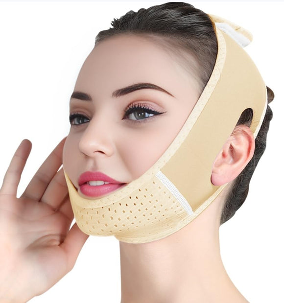 Double Chin Reducer?Double Chin Eliminator - V Line Lifting Mask with Chin Strap for Double Chin for Women -Face Lift, Prevent Sagging, V Shaped Slimmer - Innovative Lifting Tech (COMPLEXION)