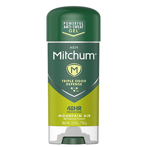Mitchum Anti-Perspirant & Deodorant Clear Gel, Mountain Air - 3.4 Oz (6 Packs)