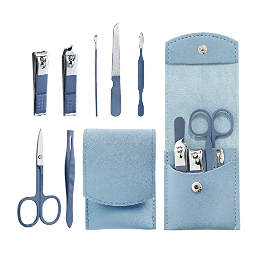 7 Pieces Stainless Steel Manicure Kit, Manicure Set Professional Nail Clipper Kit Set - Nail Clippers with Travel Case, Nail Care Kit Suitable for Both Men & Women