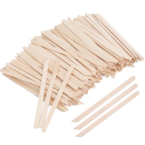 1200Pcs Wooden Wax Sticks Small Waxing Applicator Sticks Wax Spatulas Wood Craft Sticks for Hair Removal and Smooth Skin - Slanted & Round