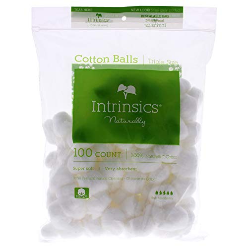 Intrinsics Naturally 100% Naturelle Cotton Balls Triple Size (100 Count)