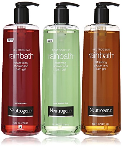 Neutrogena Rainbath Multi-pack of 3, 1 Original Formula, 1 Pomegranate and 1 Pear & Green Tea, 16 fl oz bottles