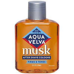 Special Pack of 5 AQUA VELVA AFTER SHAVE MUSK 3.5 oz