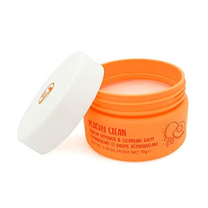 W7 Peachy Clean Face Cleansing Balm - Makeup Remover With Peach Extract - Clean Oil Free Skin