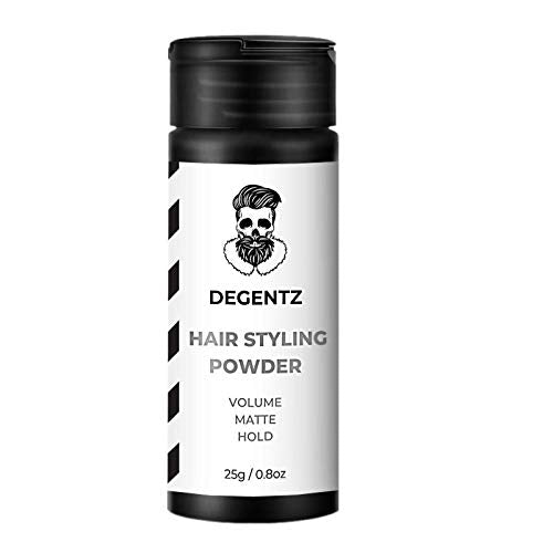 DEGENTZ King Sized Hair Styling Powder - Volumizing and Mattifying Hold (0.8oz / 25g) - Add Life and Texture without Grease - Non-Sticky, Natural Look