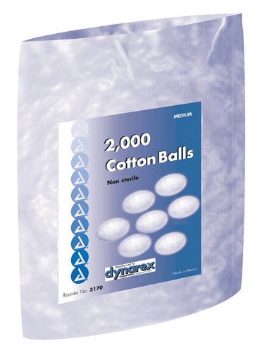 Dynarex Corporation (n) Cotton Balls Non Sterile Medium Pk/2000
