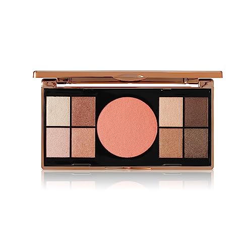 M. Asam Magic Finish Eyeshadow Palette – Pigmented eye make-up with 8 shades of eyeshadows & a blush, elegant case with large built-in make-up mirror, for every age & skin type, make-up set