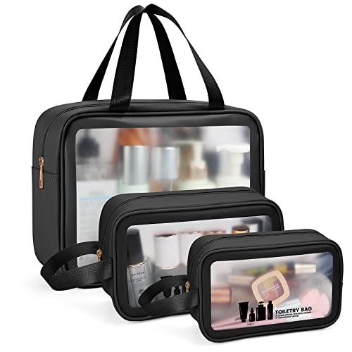 MAANGE Toiletry Bag for Women Men, Translucent Waterproof Makeup Cosmetic Bag Travel Organizer for Accessories, Toiletries