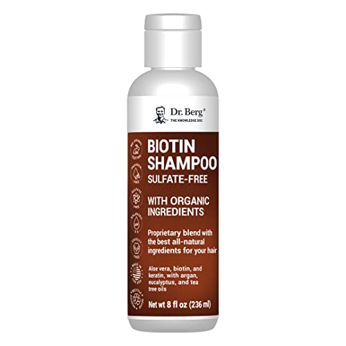 Dr. Berg Biotin Shampoo for Hair Growth and Hair Loss for Women - Thickening & Volumizing Mens Shampoo for Thinning All Hair Types - Paraben & Sulfate Free - 8 Fl. Oz.