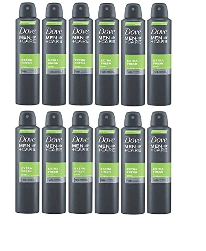 DOVE MEN + CARE Extra Fresh Antiperspirant Deodorant 48h Spray 150 ml / 5 fl oz, 61.2 Fl Oz (Pack of 12)