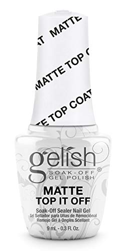 Gelish MINI Matte Top It Off Sealer Gel Top Coat LED Gel Polish, Matte Top Coat, Top Coat For Gel Nails, 0.3 oz.