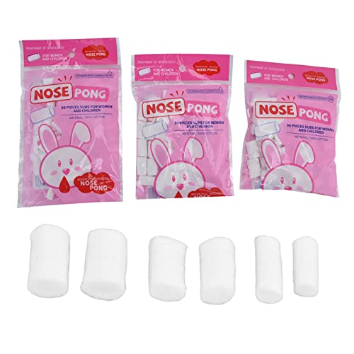 Nose Cotton Balls, Nose Cotton Rolls for Nosebleed, 3 Bags Different Sizes Nosebleed Plugs, Rolled Cotton Ball for Kids and Adults for Home Use, Nosebleed Kit Accessories, Soft Skin Friendly