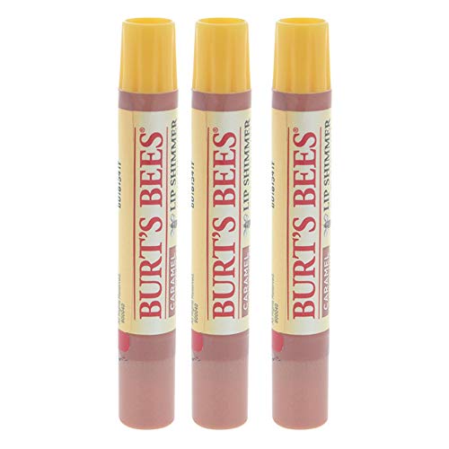 Burt's Bees Lip Shimmer, Caramel, 0.09 Ounces each (Value Pack of 3)