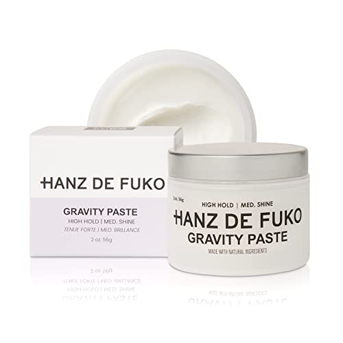 Hanz de Fuko Gravity Paste – Premium Men’s Hair Styling Pomade – High Hold, Medium Shine Finish – Certified Organic Ingredients, 2 oz.