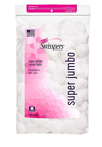 Swisspers Premium Jumbo Plus Cotton Balls, Case of 840 Cotton Balls