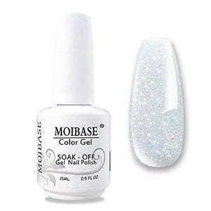 MOIBASE Diamond Silver Glitter Gel Nail Polish Soak Off UV LED Glitter Clear Nail Gel Polish Manicure Varnish DIY