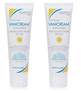Vanicream, Sunscreen Broad Spectrum SPF 50+ 3 Ounce (Pack of 2)