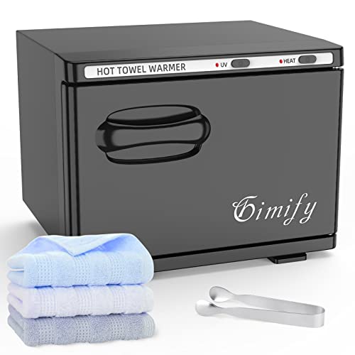 Gimify Professional Hot Towel Warmer Cabinet, 8L Small Mini Towel Warmer for Home Spa Facial Hair Beauty Salon Kitchen Bathroom Massage Hotel, Fits up to 24 Small Towels, Black