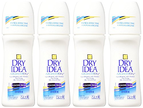 Dry Idea Antiperspirant Deodorant, Powder Fresh, 3.25 Ounces (Pack of 4)