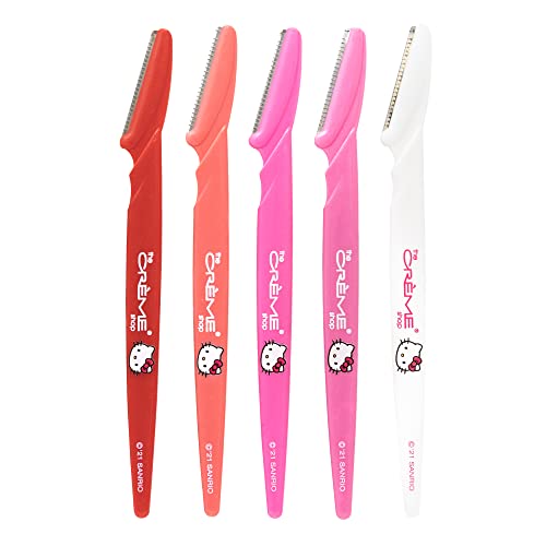 The Crème Shop | Hello Kitty Bye, Fuzzies! Perfect Arch Shaping Dermaplane Razors (Set of 5)