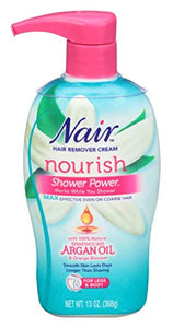 Nair Hair Remover Shower Power Max Argan Oil 13 Ounce Pump (384ml) (3 Pack)