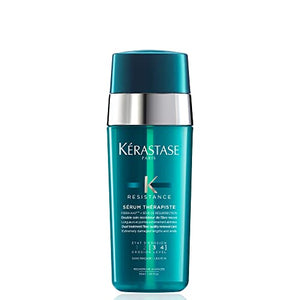 KERASTASE Resistance Sérum Thérapiste Hair Serum | Strengthening Hair Serum & Heat Protectant | Dual Oil & Cream Mix | For Weak, Over-processed and Damaged Hair | 1.01 Fl Oz