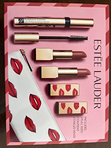 Estee Lauder Pretty Lip Gift Set Rebellious Rose Intense Nude Collection