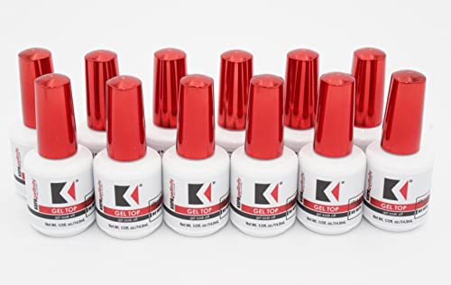 12 Pcs Kupa Gelfinity Soak Off Gel Top Coat No Wipe 0.5 oz