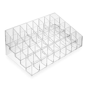 Casafield 40 Slot Acrylic Lipstick & Makeup Organizer - Cosmetic Display Case - Clear