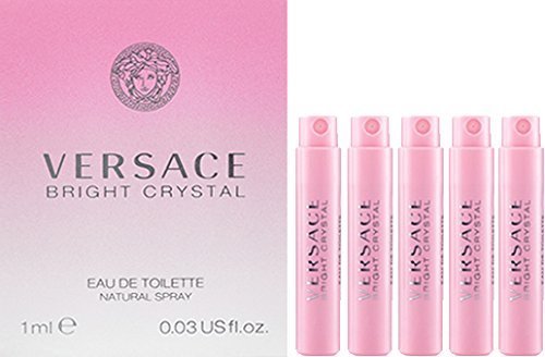 Versace 5 Bright Crystal EDT Spray Sample Women Vial 1 Ml/0.03 oz each