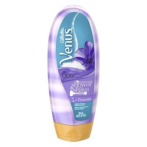 Gillette Venus with Olay Moisturizing Shower & Shave Cream Freesia, 10 oz