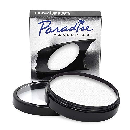 Mehron Makeup Paradise Makeup AQ Pro Size I Face & Body Painting, Special FX, Beauty, Cosplay, and Halloween | Water Activated Face Paint & Body Paint 1.4 oz (40 g) (White)