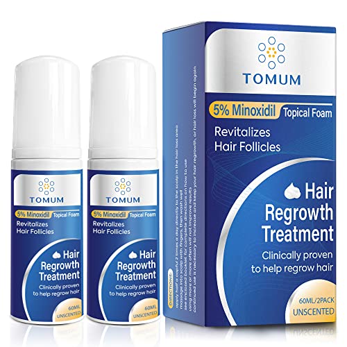 5% Minoxidil Foam for Men and Women Topical Hair Loss treatments Hair Growth Serum, Hair Growth for Women and Men - Slows Hair Loss & Promotes Hair Regrowth For Thicker, Longer Hair 2 Month Supply