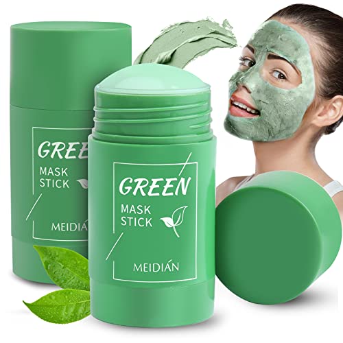 ZIXSIRP Green Tea Mask Stick, Green Stick Blackhead Remover, Deep Pore Cleansing, Moisturizing, Skin Brightening for All Skin Types of Men and Women
