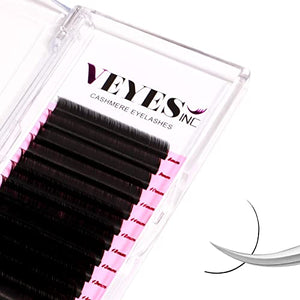 VEYES INC Eyelash Extension Supplies Cashmere Volume Lash Extensions Mixed Tray 0.05 CC Curl 15-20mm, Premium Individual Lashes Soft Matte Black Salon Use.