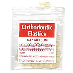 100 pack Orthodontic Elastics Bands 1/4 Inch diameter - Great for Dreadlocks, Braids, Top knots