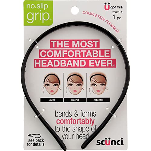 Scunci No Slip Grip Bendable Headband - 3 per case.