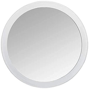 JERDON Clear Portable Makeup Mirror - 9-Inch Diameter Makeup Mirror with Suction Cups and Vinyl Travel Case - 5X Magnification - JSC5