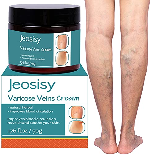 jeosisy Varicose Veins Treatment for Legs - Cream for Removal of Spider Veins in Legs with Healing Natural Oils Formula