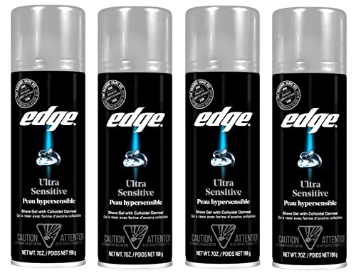 Edge Shave Gel Ultra Sensitive, Fragrance Free 7 oz ( Pack of 4)
